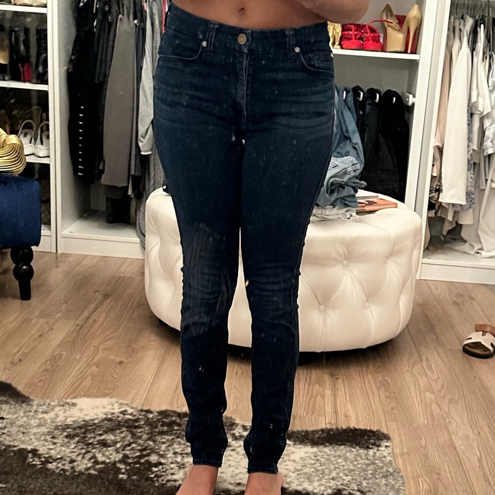 7 For All Mankind Straight Leg Skinny Jeans - Size 27